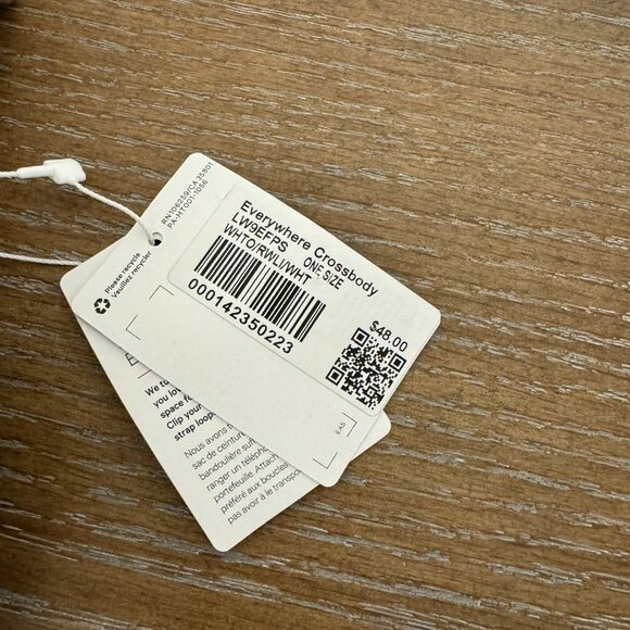 Lululemon Everywhere Crossbody Belt Bag White Opal Raw Linen WHTO/RWLI/WHT 50223 - Picture 2 of 6